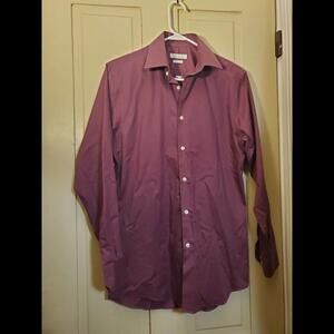 Perry Ellis Portfolio Purple Dress Shirt Men's Size 15 32/33